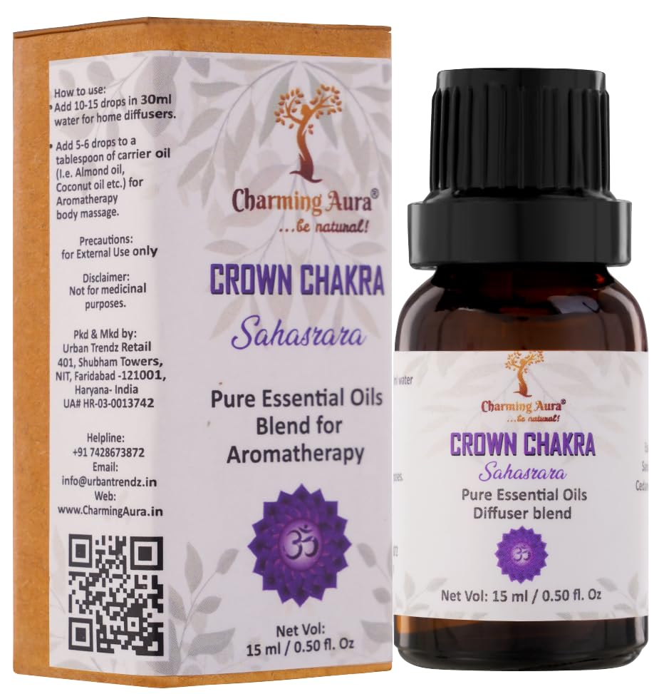 Crown Chakra Essential Oils Blend for Diffuser & Aromatherapy by Charming Aura, Ideal for Crown Chakra Healing, Sound Therapy, Reiky, Yoga, Meditation (Crown Chakra, Pack of 1) (B0CRRSNXPB) Amazon Price History, Amazon Price Tracker
