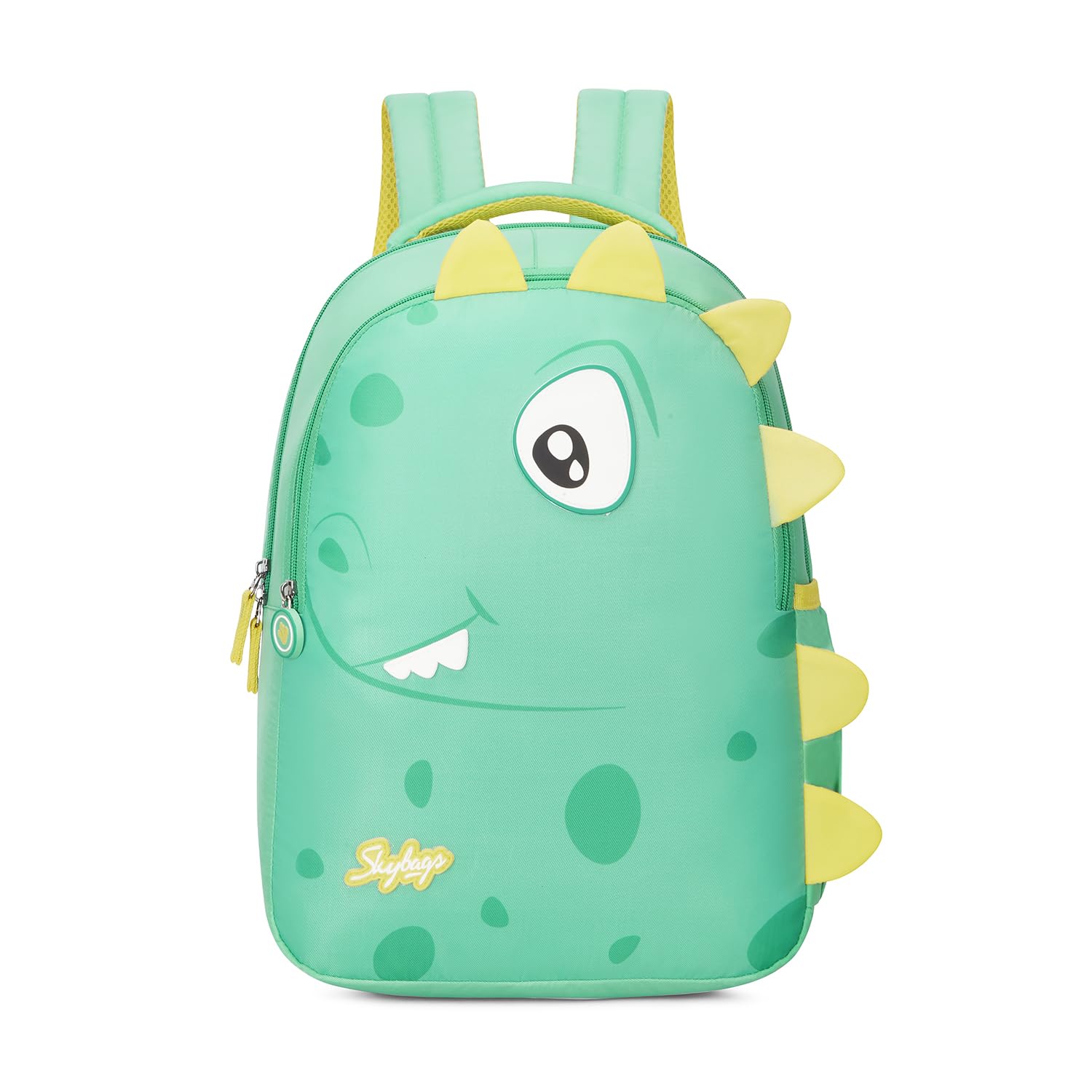 Dino 02 School Backpack Green 2 Compartments, Padded Grab Handle, Padded Shoulder Strap, 1 Bottle Pocket