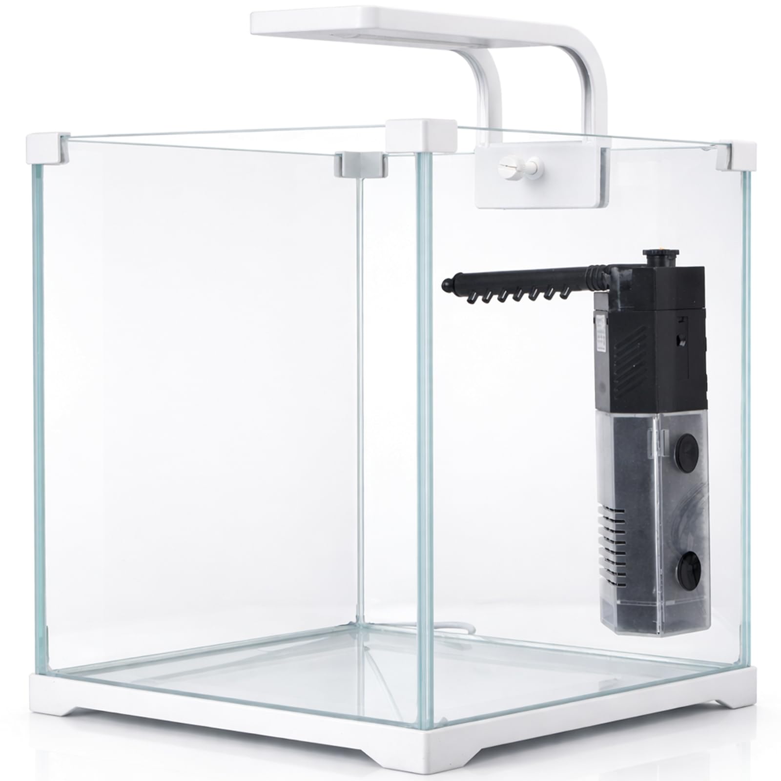 Kruger Meier Shrimp!One Pro 30 Aquarium Komplettset 15L – Nano Aquarium mit LED Beleuchtung und Innenfilter für Garnelen & Fische