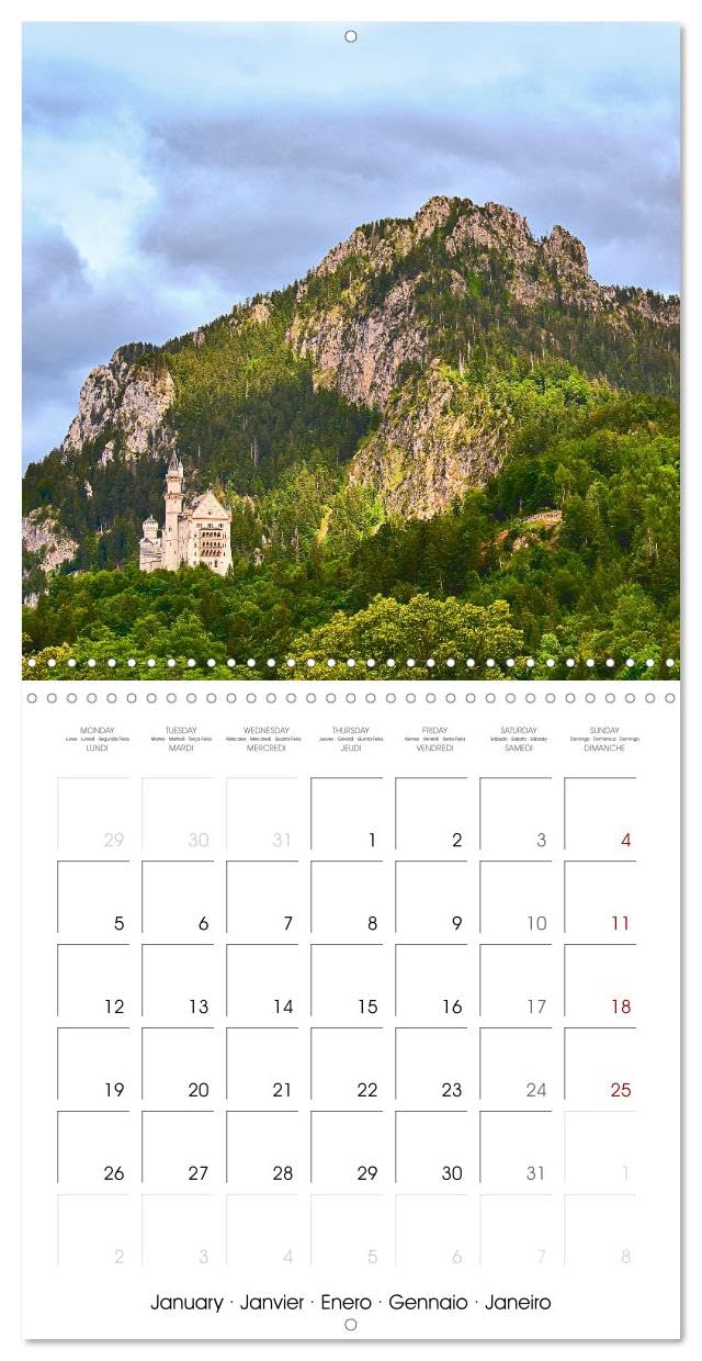 Les paysages d'Allemagne (Calendrier mural carré 2026 30x30 cm) Calendrier double avec une page pour vos prises de notes: Les paysages d'Allemagne, aussi uniques que différents