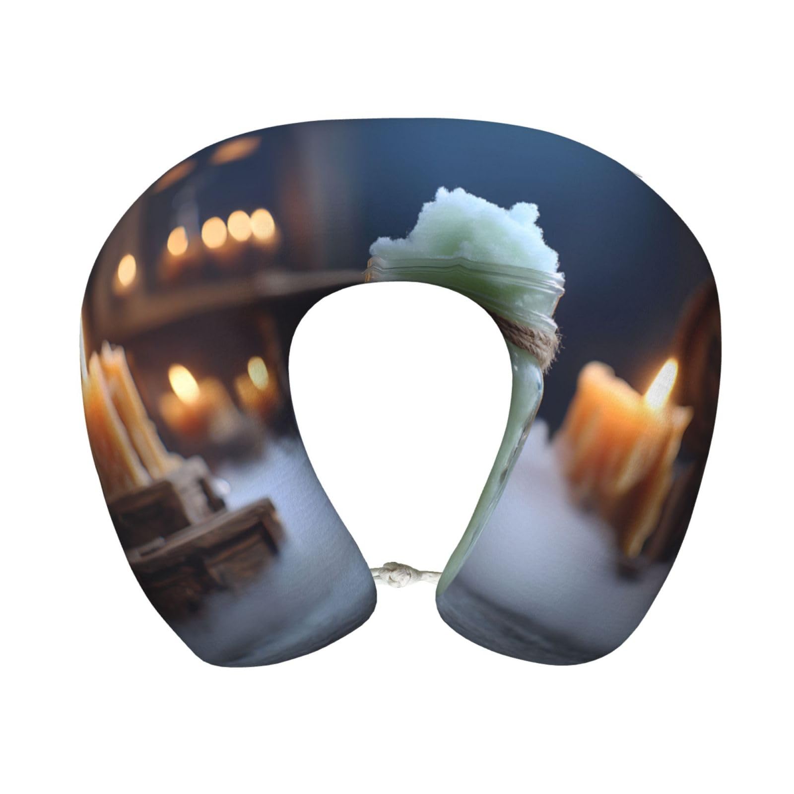 BOAIHH Green Smoothie Memory Foam Travel Pillow for Soft Comfort Fits Snugly for Naps Office, and Airplane Use