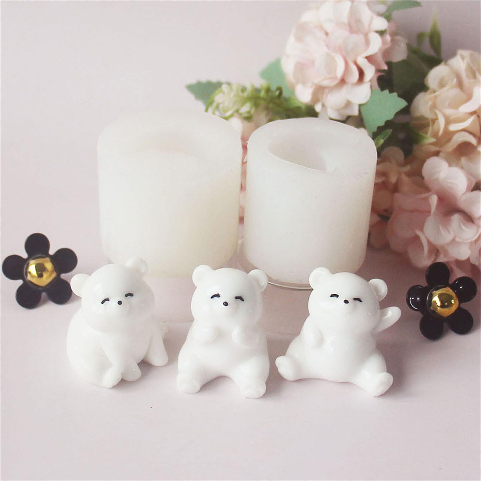 Prácticos moldes de silicona para hornear osos para fiestas, moldes de oso de silicona para pastel de chocolate y caramelo
