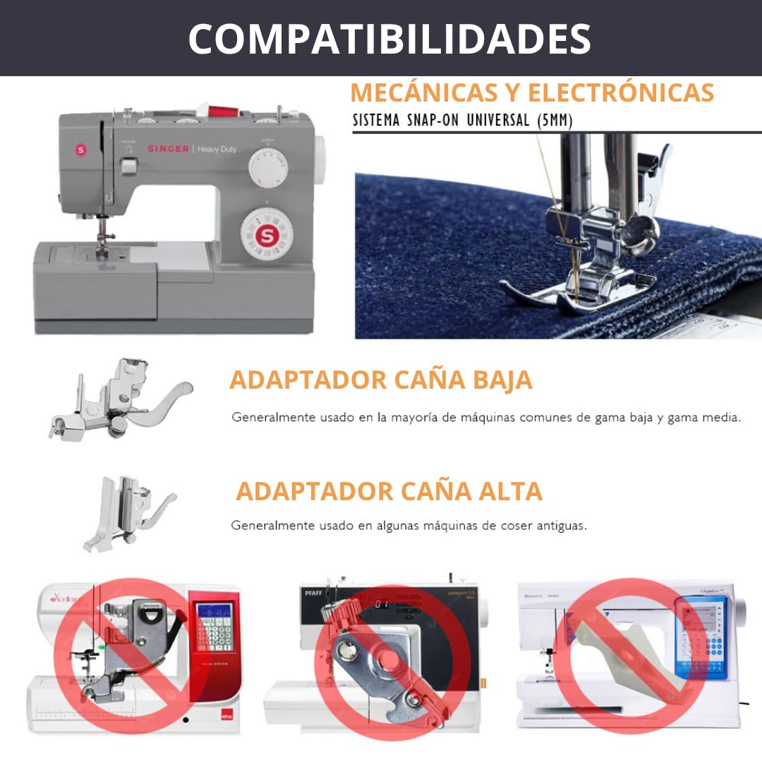 Fdit Pied-de-biche à Volants Pour Machine à Coudre 2 Pièces Ruffler