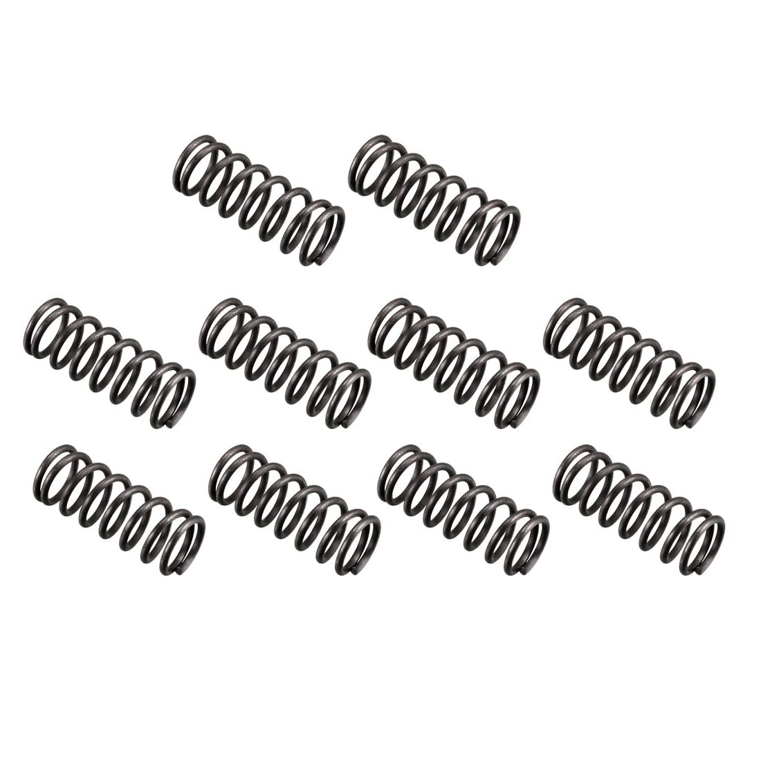 Molle Di Compressione In Acciaio - 10 Pezzi, Filo 1.2mm, Diametro 12mm, Altezza 20mm, Nero - Foto 2