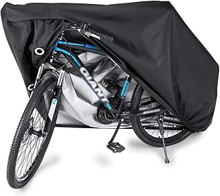 SKEIDO Waterproof Bike Cover Heavy Duty Oxford Bicycle Cover with Double stitching & Heat Sealed Seams, Protection from UV Rain Snow Dust for Mountain Road Electric Bike Hybrid Outdoor Storage