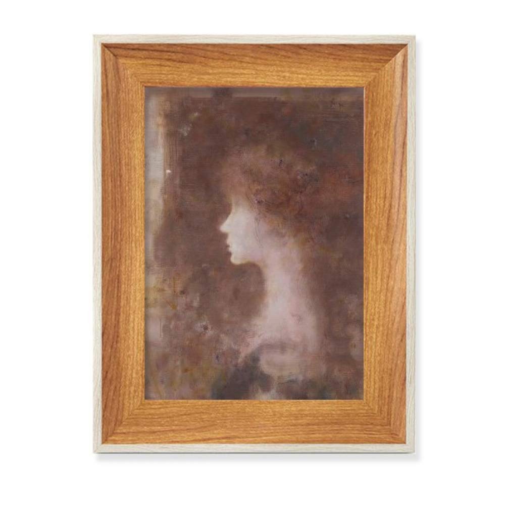 Pintura al óleo para decorar el escritorio y salón con marcos de madera xjj