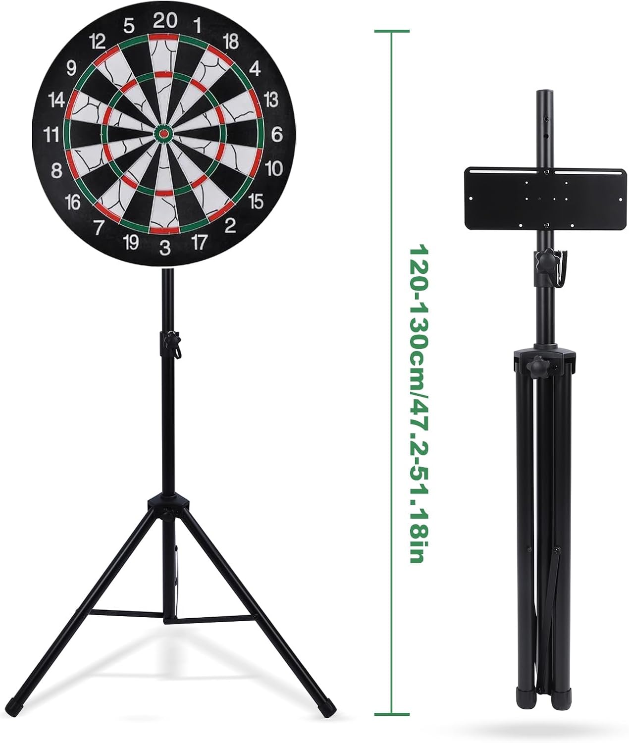 Dartboard Tripod Stand Heavy Duty Adjustable Height Stainless Steel Easy Assembly