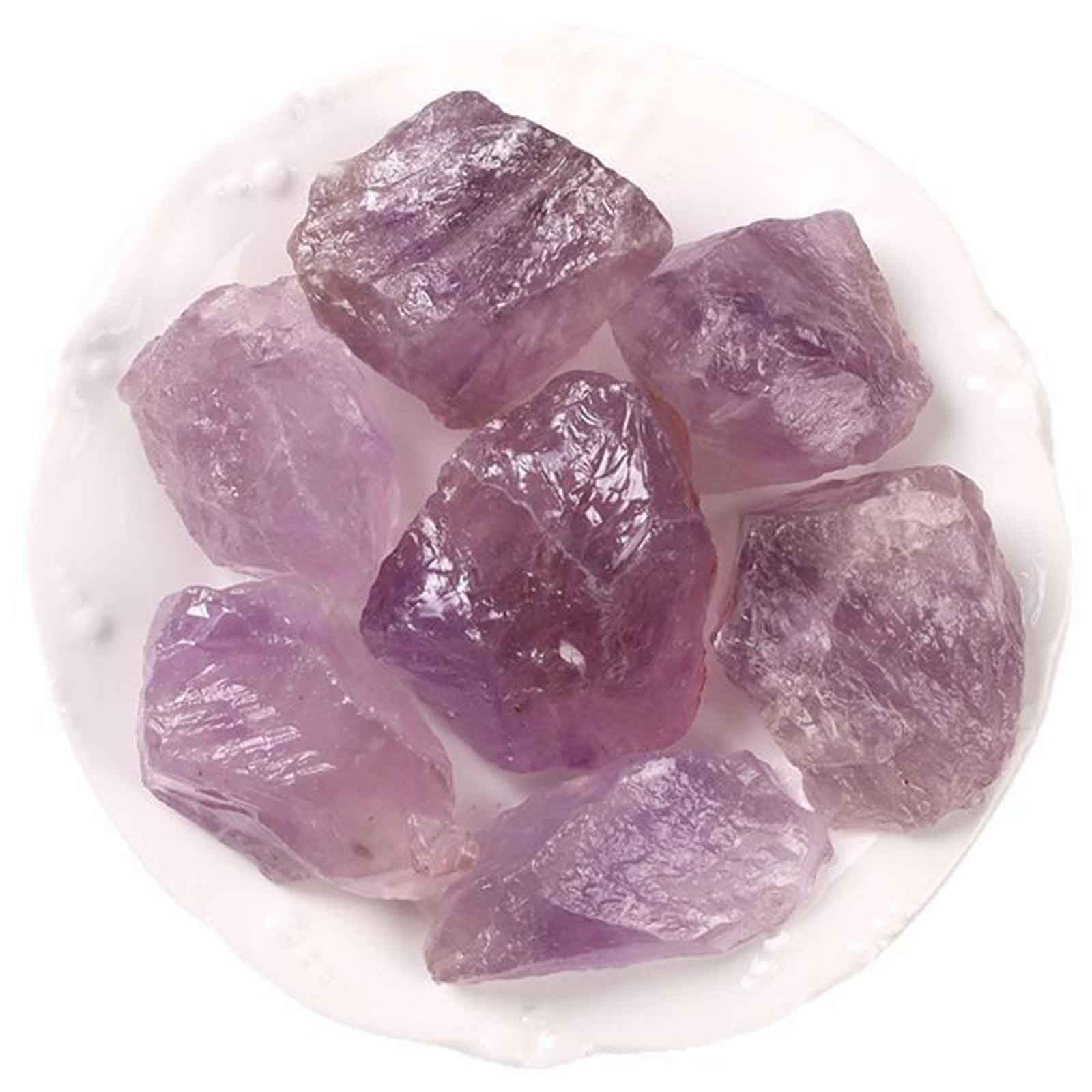 GPDNBIEU Natural quartz, 1.1LB/502G Natural Light Amethyst Crystals Raw, for Reiki Healing Tumbling Fountain Rocks Wire Wrapping