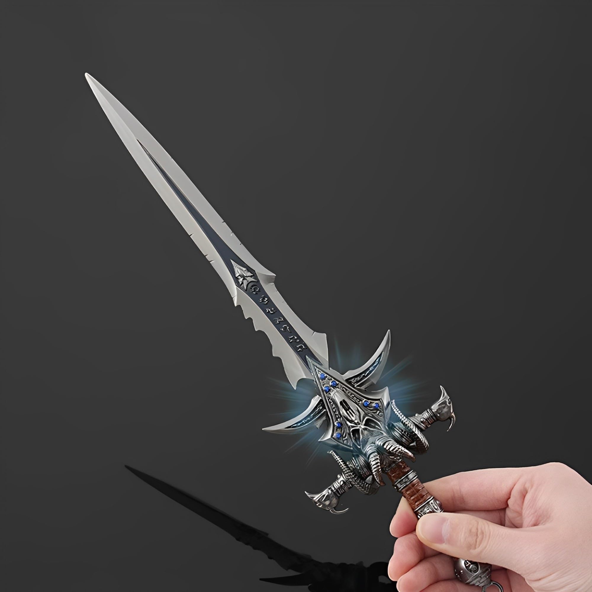 Figurine Anime, Modelli in Miniatura di Personaggi Giochi Fantasy con Supporti, Ashbringer, Frostmourne, Gorehowl
