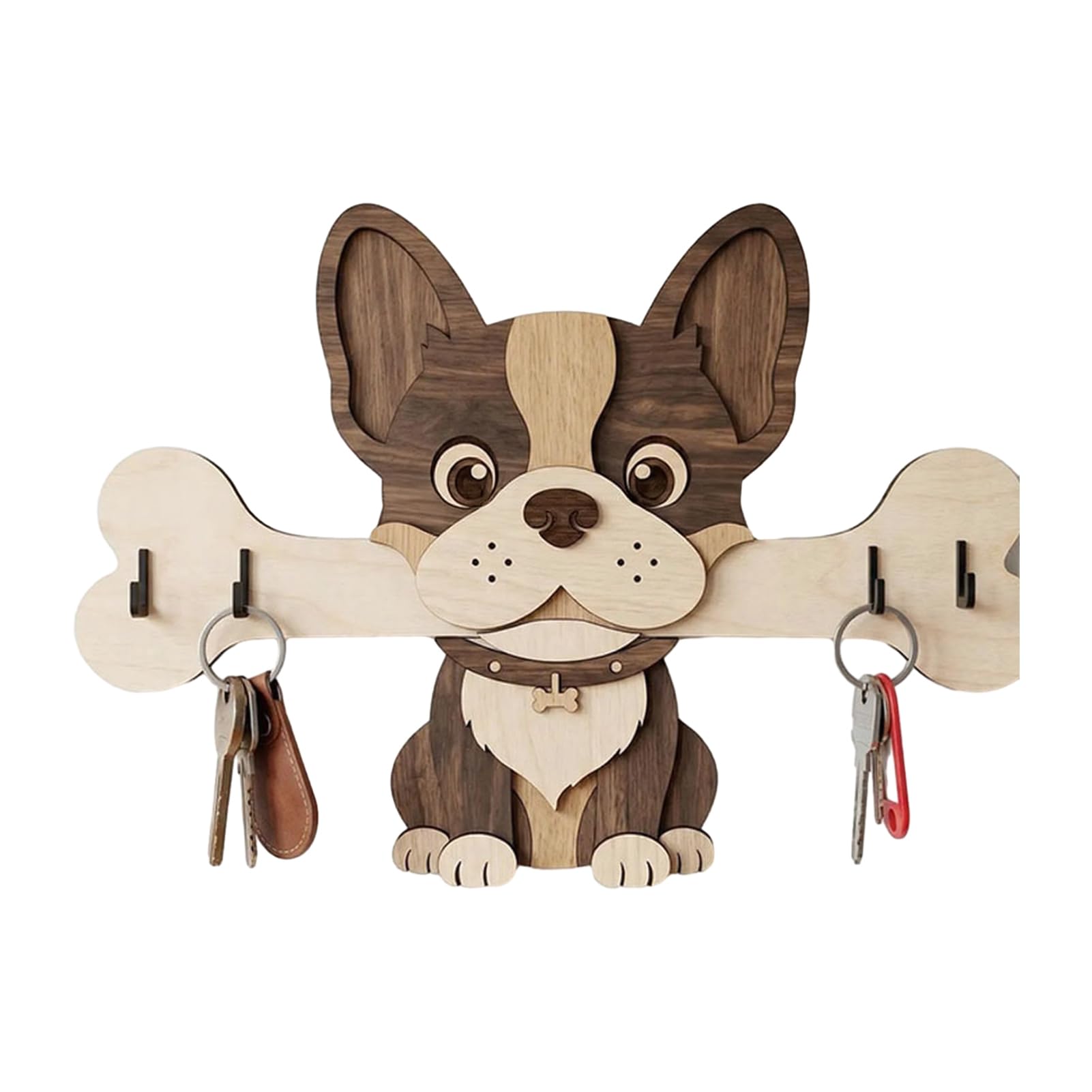 matumou Key Hanger, Wall Mounted No Punching Design, with Cartoon Dog Shape Storage Hook, Sturdy -Proof Space Saving Key Holder