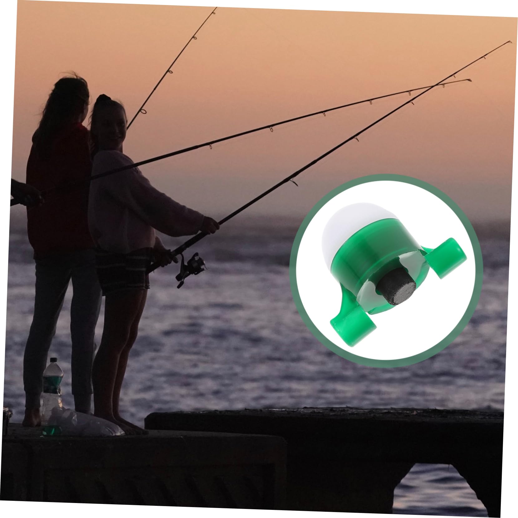 Abaodam Convenient Fishing Lamps 2 Pack Led Alarm Lights for Night Fishing High Sensitivity Durable Material