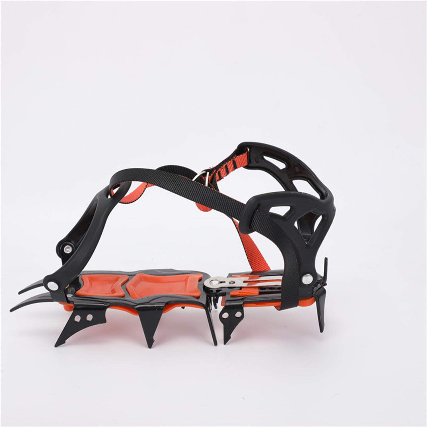 Ramponi Antiscivolo Neve 12 Punte Acciaio per Scarpe 36-46 | Materiale: Acciaio Manganese, TPU, , Regolabile, Universale, Leggero, Antiscivolo, Escursionismo, Trekking