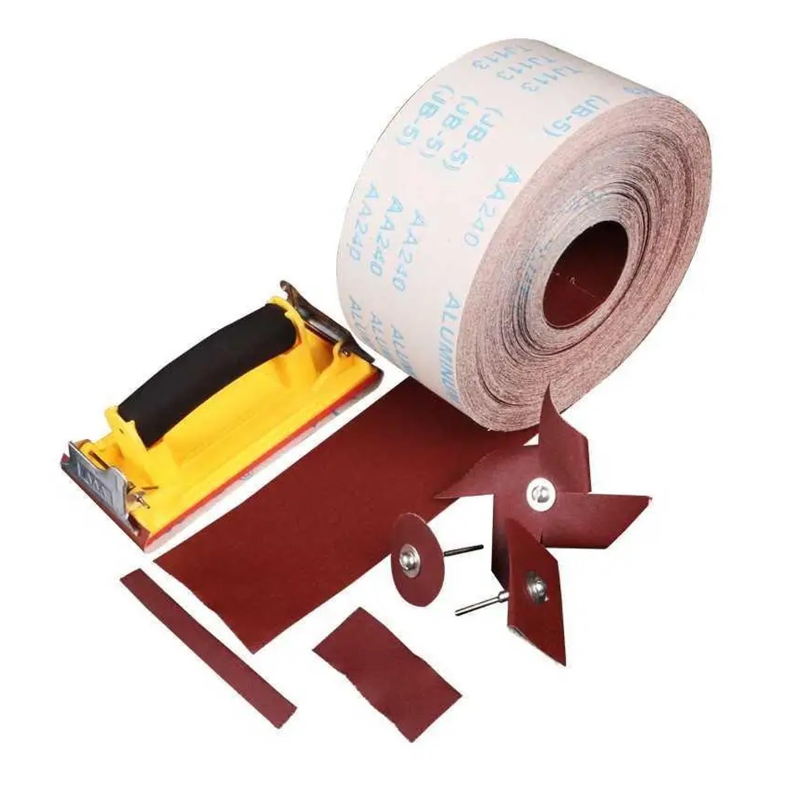 Rollo de papel de lija de tela de esmeril de 1M, grano 60-600 for madera