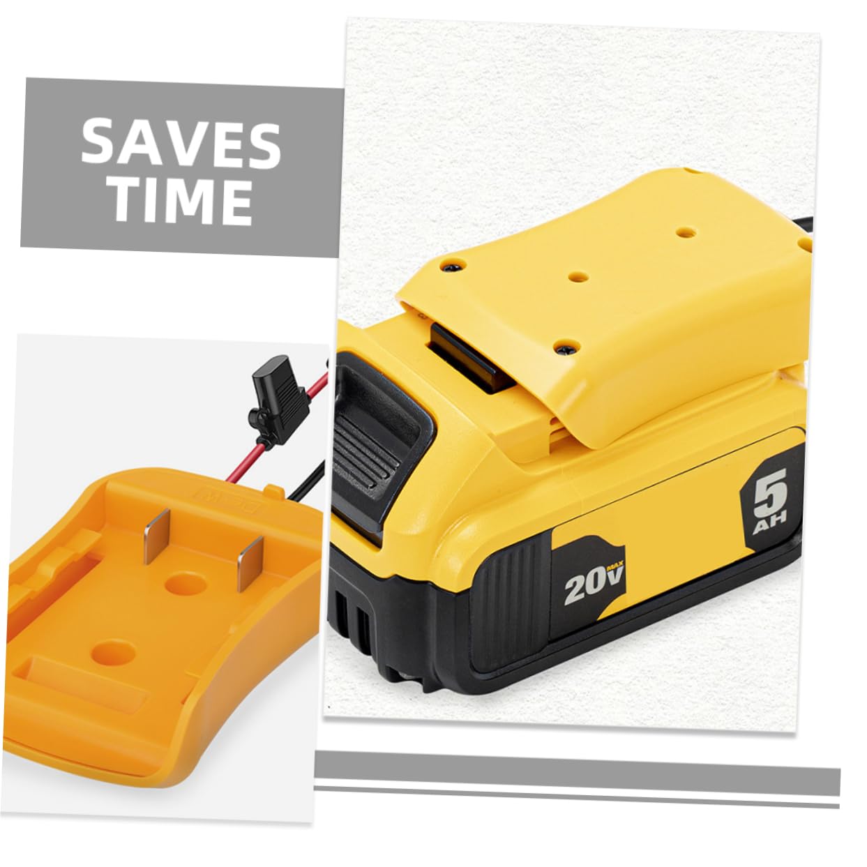 Artibetter 5piezas Adaptador De Batería De Corriente Conector Diy Para Herramientas Eléctricas y Juguetes Fácil De Instalar Compatible Baterías De Iones De Litio