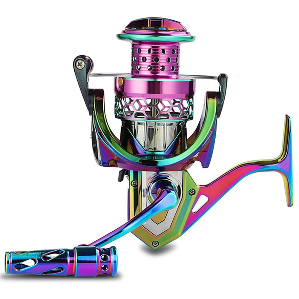 Amazon | スピニングリール すべての金属カラフルなライトリール