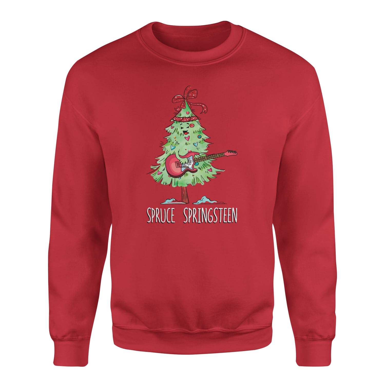 Smartypants Unisex Infant Red Spruce Springsteen Christmas Tree Pullover Jumper - Xmas Festive Winter Celebration Christmas Holiday Season Present Gift (Large, )