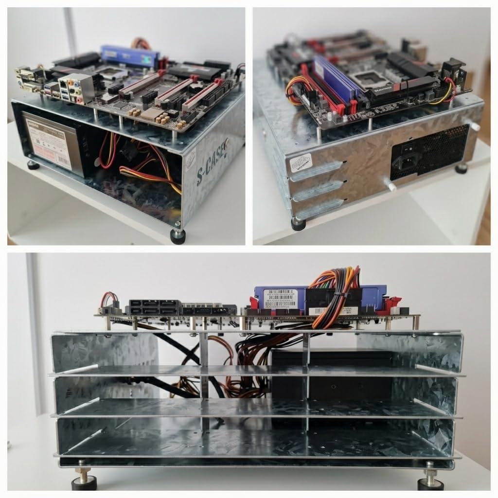 S-CASE 5 ATX Servidor CASO PC, SERVIDOR, 9 drives, almacenamiento, CHIA
