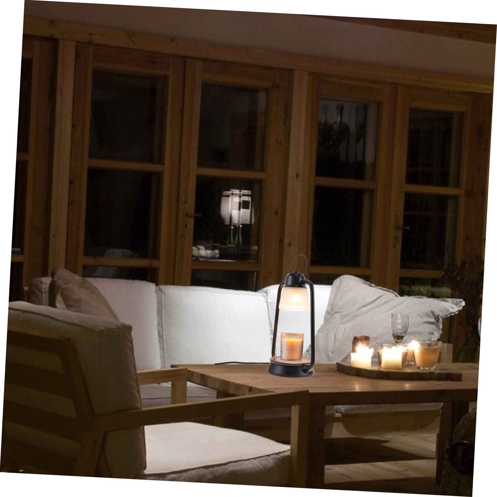 MUCKLILY 1 Set Electric Wax Melt Warmer Lamp with Brightness for Jar Candles Multi Functional Night Light for Bedroom and Living Room Smokeless Design Timed Dimmable Features