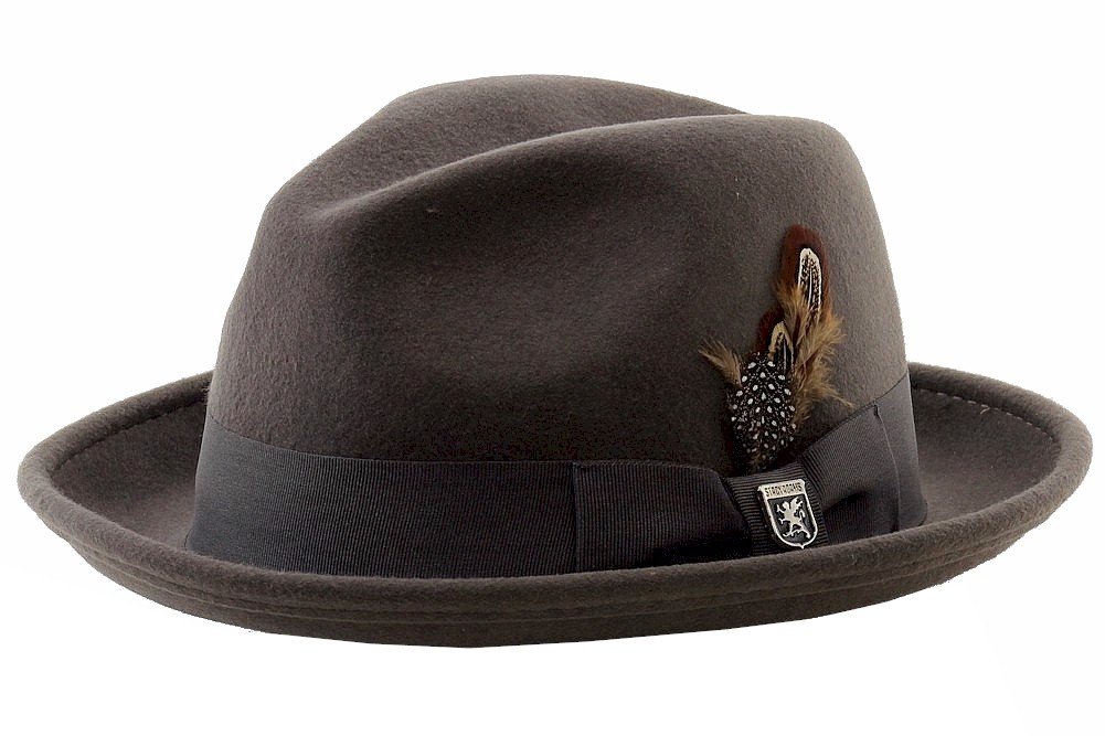 Stacy AdamsMen's Wool Felt Pinch Front Fedora Hat