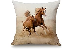 Farmhouse Style Horse Pillow Cover