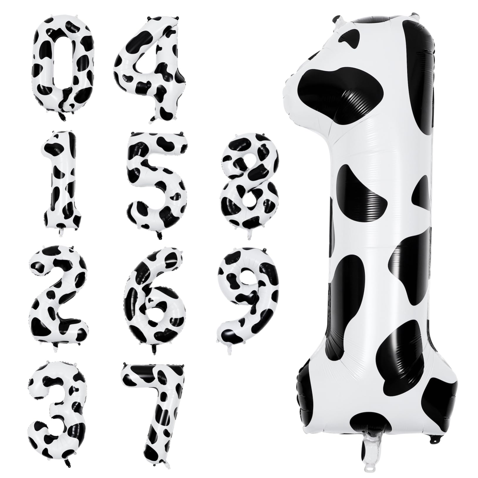 Palloncini Numero 40 Pollici Stampa Mucca in Film di Alluminio, 10 Pezzi Riutilizzabili e Resistenti alle Perdite per Feste di Compleanno e Eventi Speciali