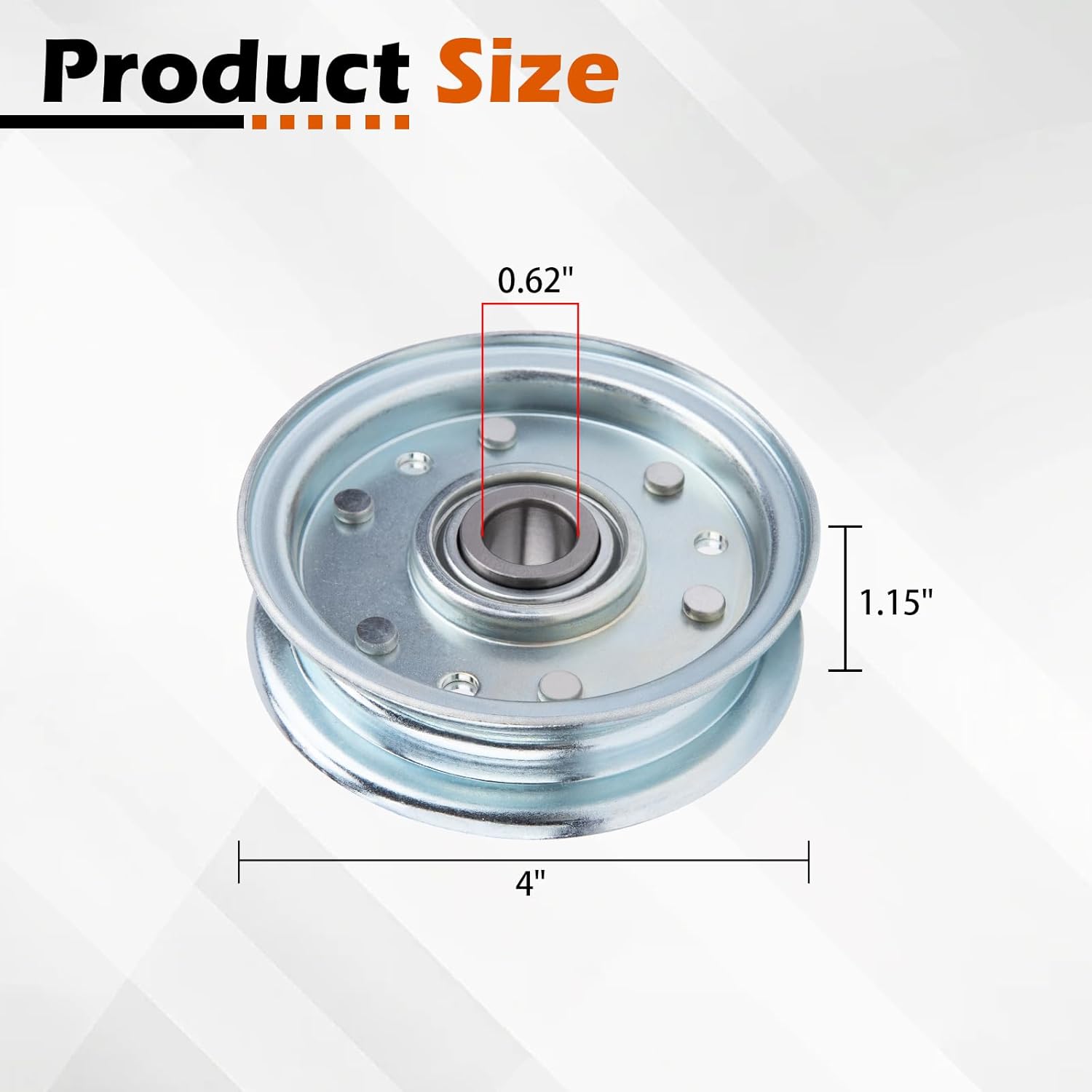 2-Pack Finish Mower Idler Pulley, Replaces King Kutter Part #164090, for RFM Series Finish Mowers,4', 5', 6' Mowers