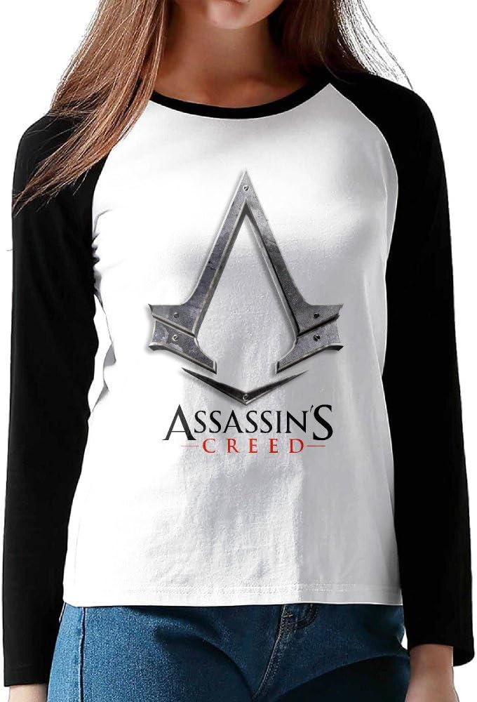 Women Girls Stealth Game Assassin's Creed Summer Long Sleeve Baseball Tee Shirts