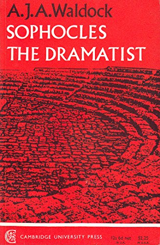 SOPHOCLES THE DRAMATIST B0000CO3HT Book Cover