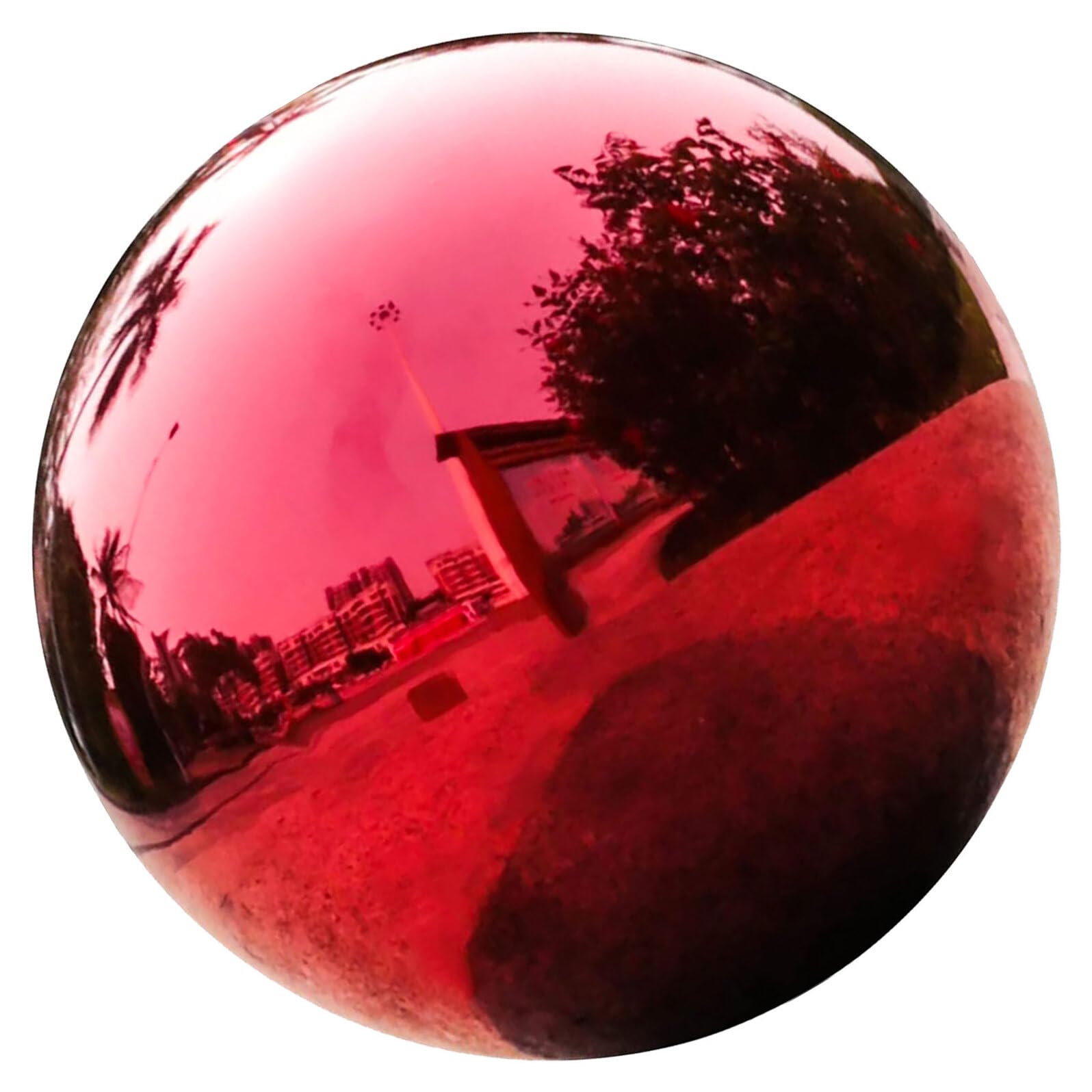 Hemobllo Boule Miroir Acier Inoxydable Sphère Creuse Polie Réfléchissante pour Décoration Extérieure Jardin Étang Piscine