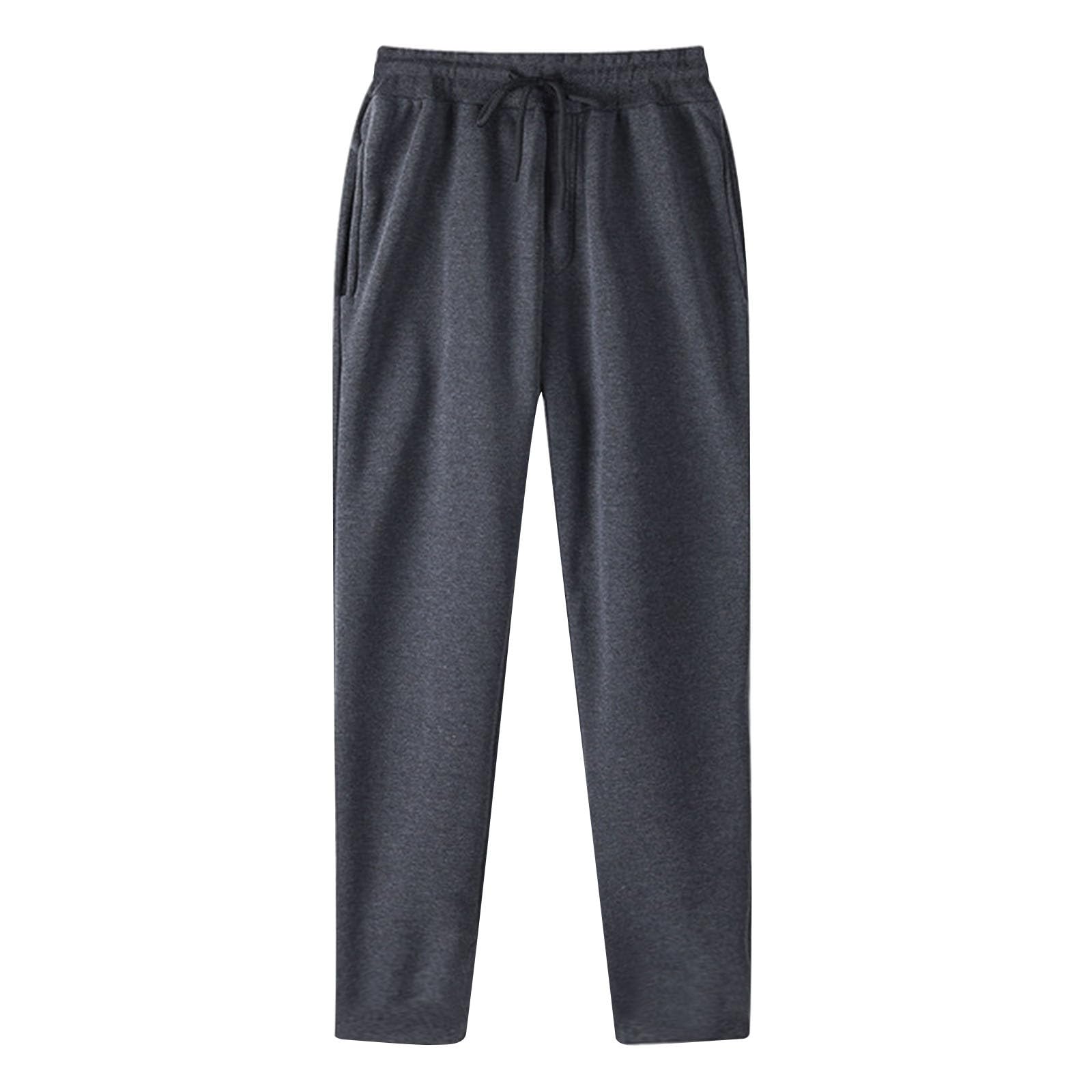 hlysgo Mens Sweatpants Drawstring High Waist Wide-Leg Lounge Pants with Pockets Casual Athletic Straight Leg Pant 2025
