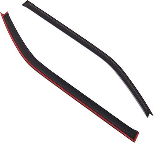 Miniatura 2 de Tuningpros WD2-736 Deflector de visera de ventana de montaje exterior, protector de lluvia, humo oscuro, juego de 2 piezas compatible con Scion