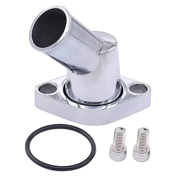 XtremeAmazing 45 Degree Swivel Water Neck Thermostat Housing for Chevy SBC BBC 283 327 350 396 427 454 Engines Polished Aluminum