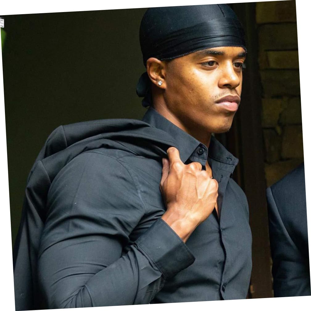 8 Turbantes Piratas de Satén para Ondas de Cabello, Diseño Largo y Cómodo, Gorro Elástico Unisex para Dormir y Estilo Pirata Color Aleatorio