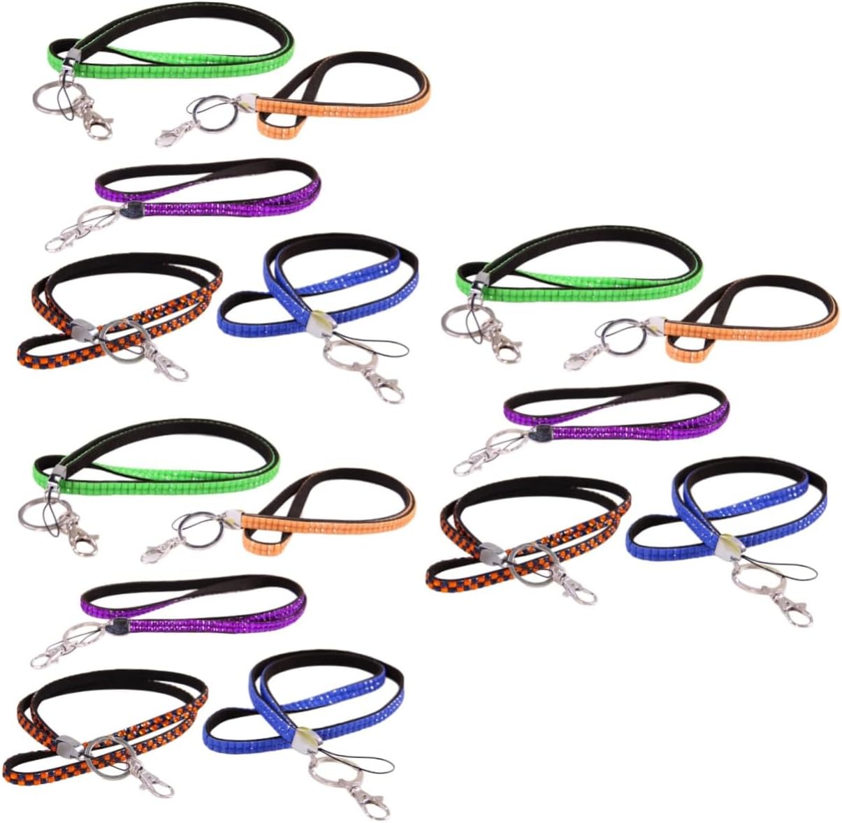 Lurrose Shiny Drilling Phone Lanyards Crossbody Neck Straps for Hands Use with Smartphones Random Colors