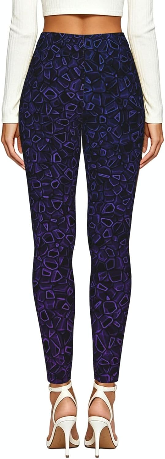 Random Stretch Leggings,Opaque Printed Elasticity Pants for Workout | Tummy control,Comfortable and breathable,Not tie your legs tightly