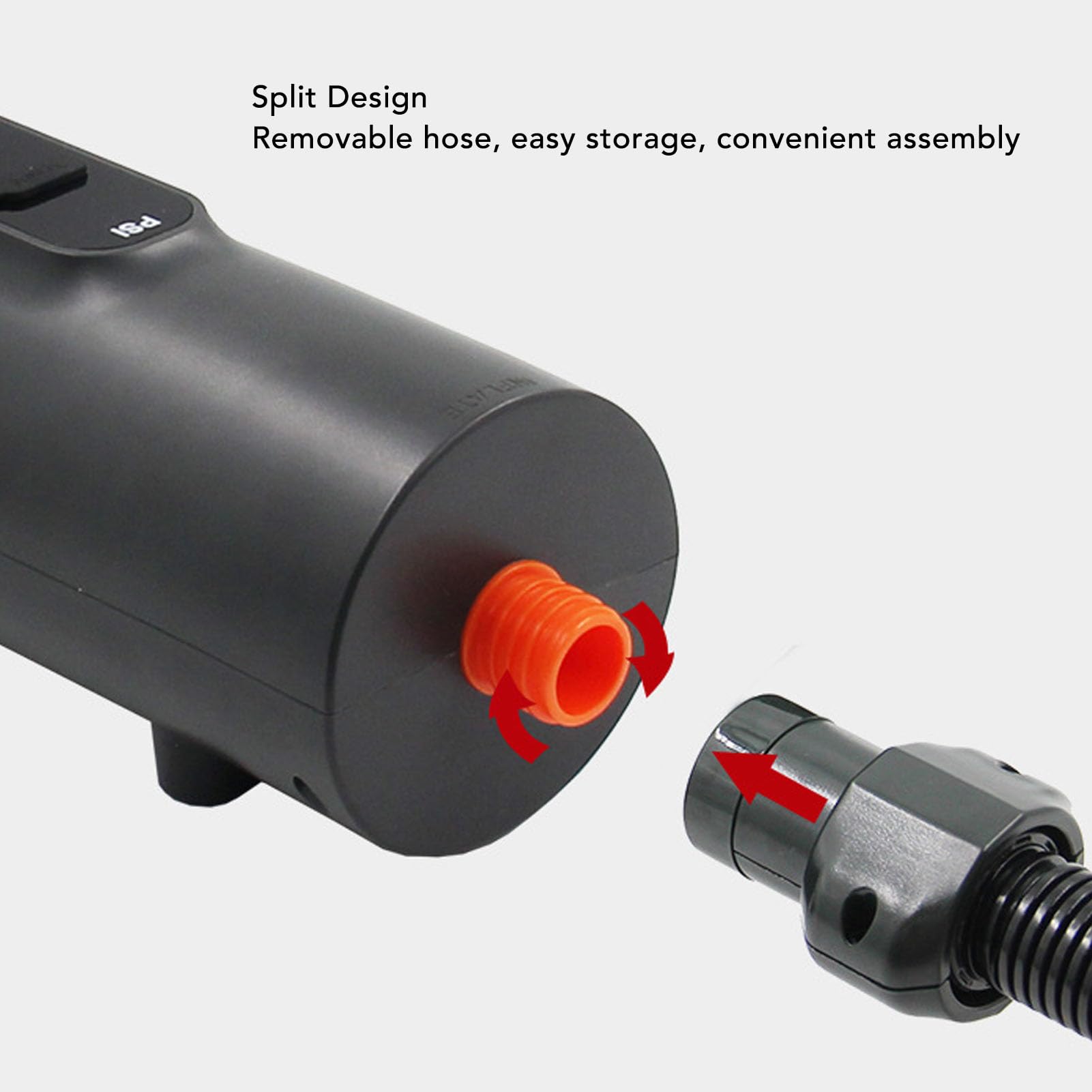 Pompe D'infracteur Portable Pompe à Air électrique Haute Pression à Haute Pression pour la Tente Gonflable Kayak Boat Float Lit avec Une Batterie LI Efficace Variété de Buses ABS