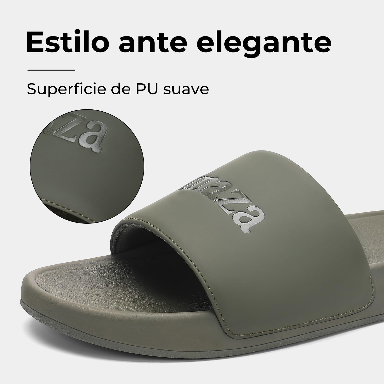 Sandalias Hombre, Chanclas Cómodas con Tira Ancha, Sandalias Planas con Suela Suave para Casa, Calle, Verano y Tiempo Libre 39-45