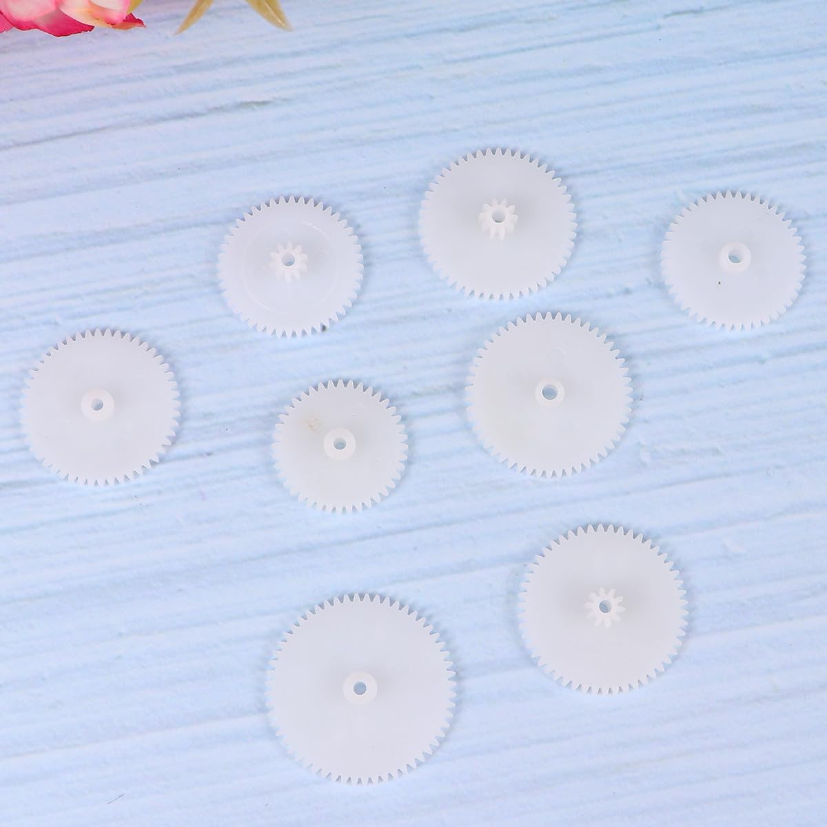 Roleader 58pcs Plastic Gear Set 0.5 Module DIY Mechanical Gears for Educational Building Projects and ’ Speed Reduction Transmission, 2 Packs 116pcs Total