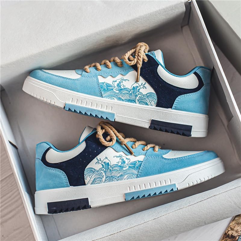 NCNDB Men's Retro Trendy Casual Shoes with Contrasting Color Patchwork Skateboard Sneaker4