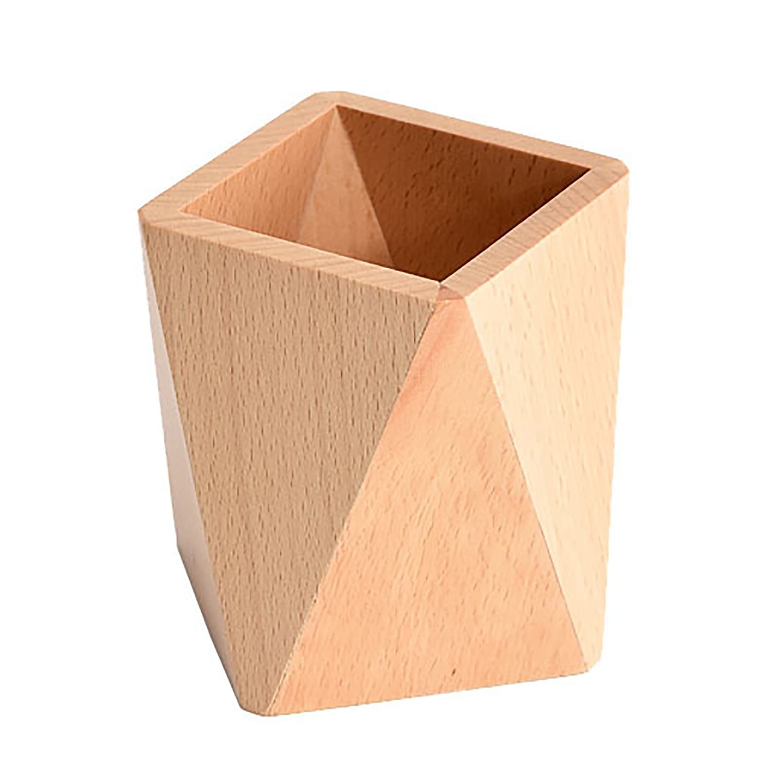 DUMRALBQE Wooden Pencil Pot Office Black Walnut Wooden Pen Holder Stationery Organizer for Home Office(Natural)