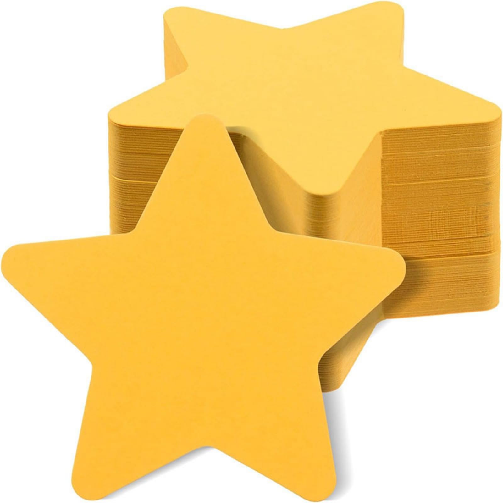 200 Pcs Yellow Star Cutouts, 4in Double Sided Paper Die Cuts Star Shape, for Classroom Bulletin Board Party Wall Decoration & DIY School Craft Projects​