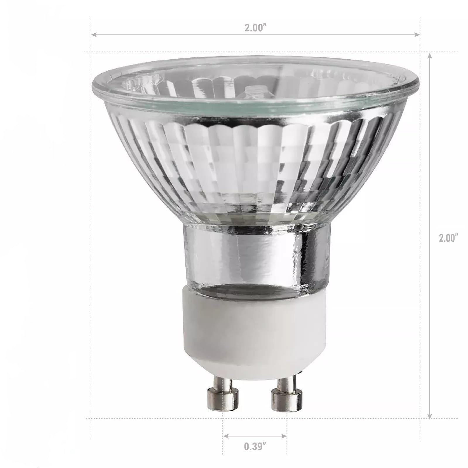 Fugedox GU10 Halogen120V 50W Bulbs, MR16 GU10 Base 120-Volt Light Bulb, with Glass Cover, Long Lifespan for Track&Recessed Lighting,Long Lasting Lifespan,Warm White (4-Pack)