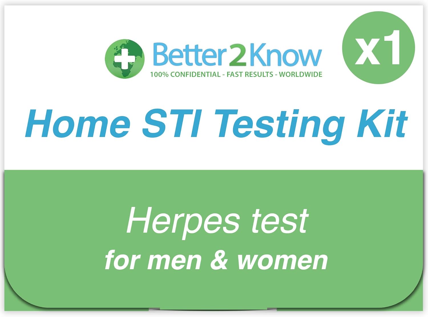 Better2Know Herpes Kit Home STI Kit Female & Male STD Kits for Men