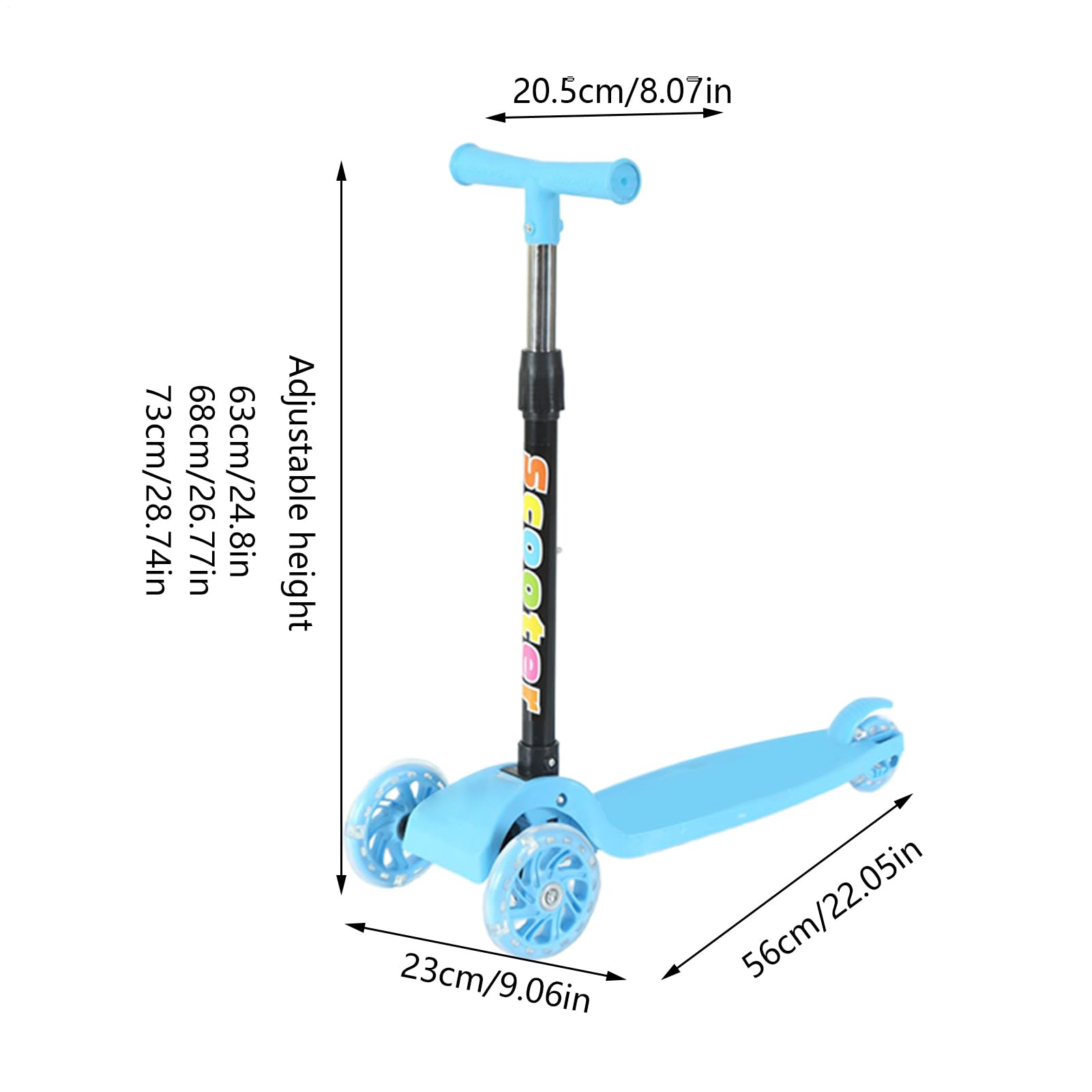 Trottinette portable | Trottinette pliable pour enfants – Vélo à trois roues pour garçons et filles de 2 à 8 ans, pour débutants, trajets en plein air, maison, camping, randonnée
