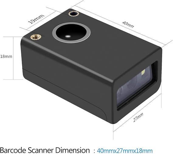 2D Embedded Mini Barcode Reader Scanner Scan, Symcode QR Barcode Reader Module Scanner with Auto Sensing Cell Phone Computer Screen Scan