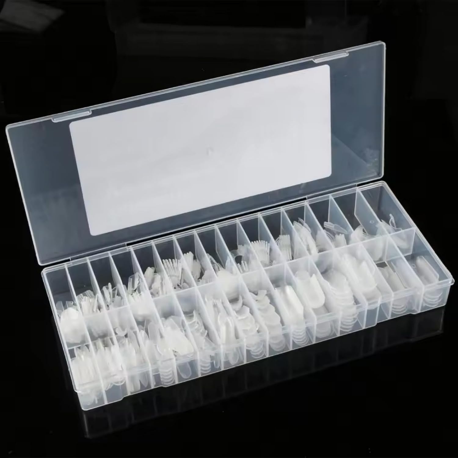 280pcs Matte Sandwich Dual Forms Double-layer Extension Nail Mold with Inner Arc Line Short Square Oval Round Manicure Top and Bottom Mold, No Paper Forms Needed (No.#55-1)