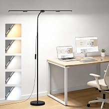 LED Floor Lamp with 4 Light Bars, 24W/3000LM Ultra Bright Wide Reading Lamp