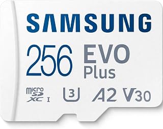 Samsung EVO Plus 256GB Micro w/SD Adaptor SDXC, Up-to 160MB/s, Expanded Storage for Gaming Devices, Android Tablets and Smart Phones, Memory Card