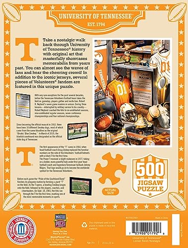 Image of MasterPieces Game Day 500 Piece Jigsaw Puzzle for Adults - NCAA Tennessee Volunteers Locker Room - 15 inchx21 inch