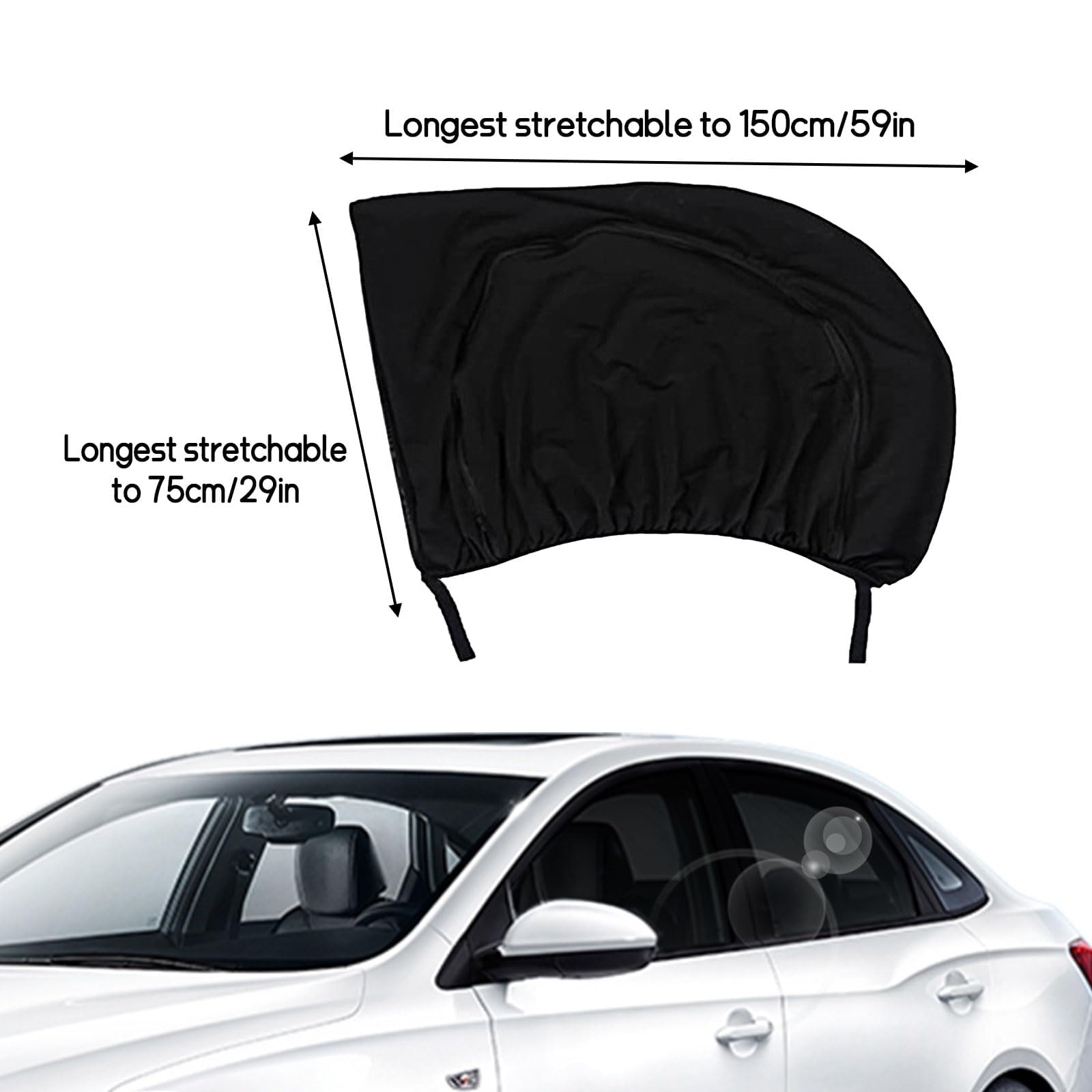 Parasole Per Auto 2 Pezzi - Protezione UV E Anti-Zanzara Per Finestrini Laterali, Taglia L - Foto 11